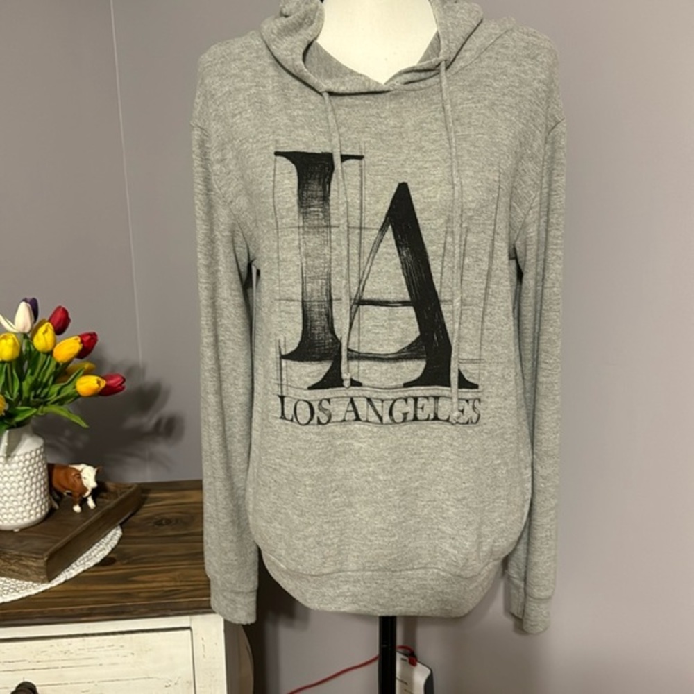 Purple Snow “Los Angeles” Soft Gray Hoodie